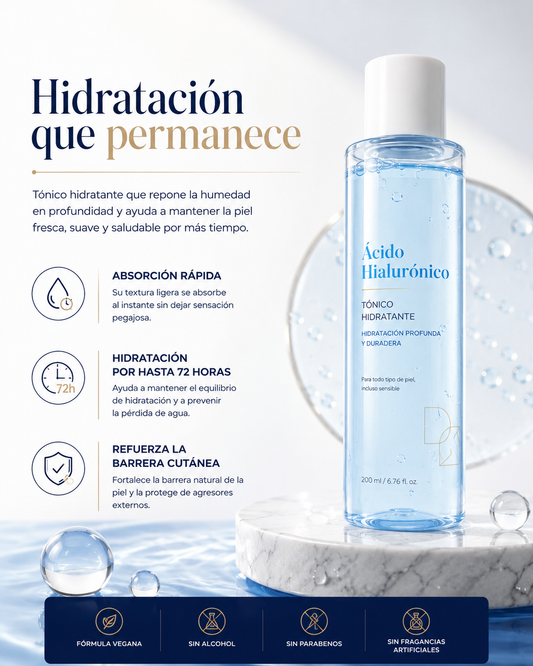 TÓNICO HIDRATANTE CON ÁCIDO HIALURÓNICO