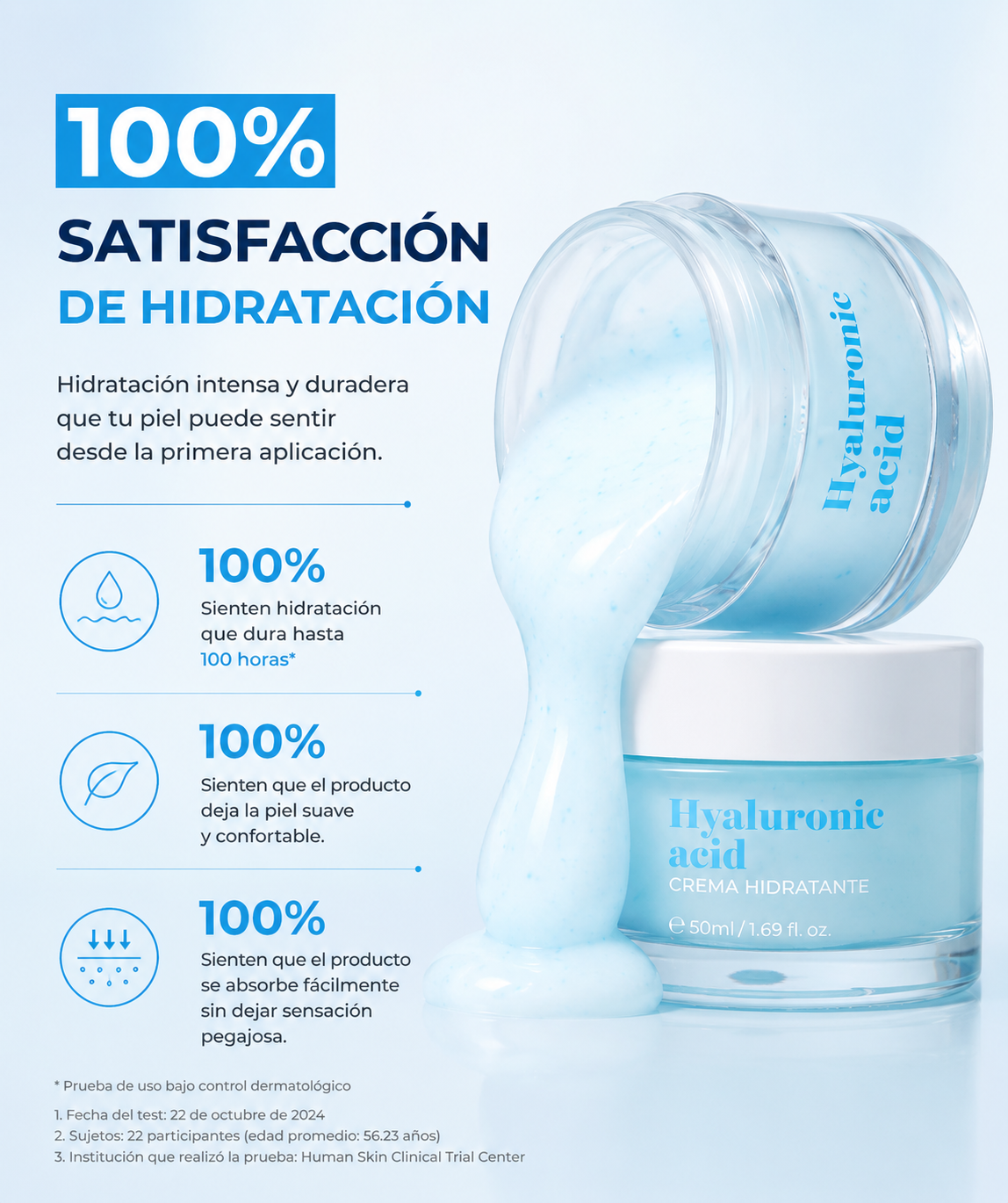 CREMA HIDRATANTE CON ÁCIDO HIALURÓNICO